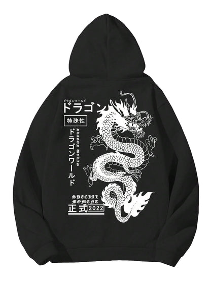 SHENHE Mens Hoodie Sweatshirt Graphic Letter Casual Long Sleeve Drawstring Pullover Oversized Sweatshirt Black M